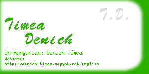 timea denich business card
